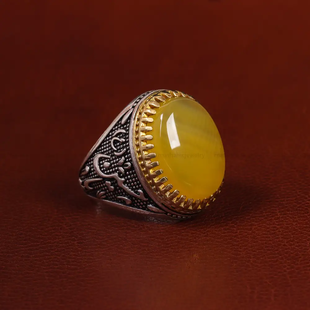 انگشتر شرف الشمس مردانه کد 23802