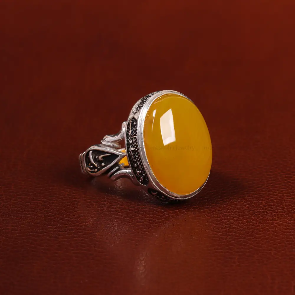 انگشتر شرف الشمس مردانه کد 23822