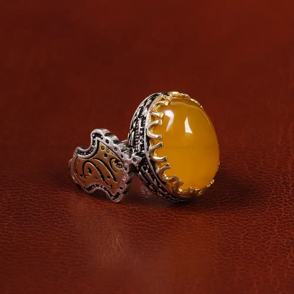 انگشتر شرف الشمس مردانه کد 23827