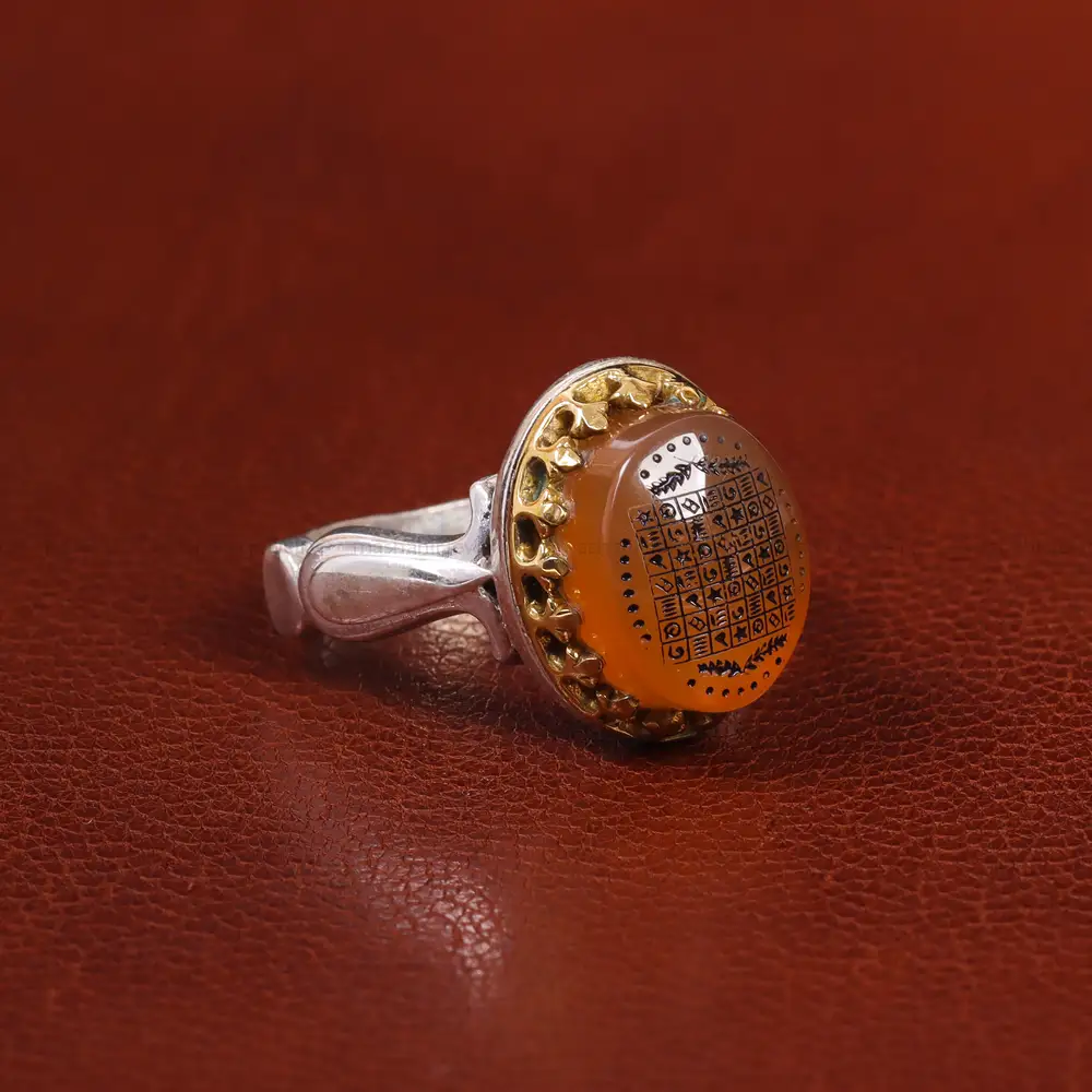 انگشتر عقیق یمن مردانه کد 23846