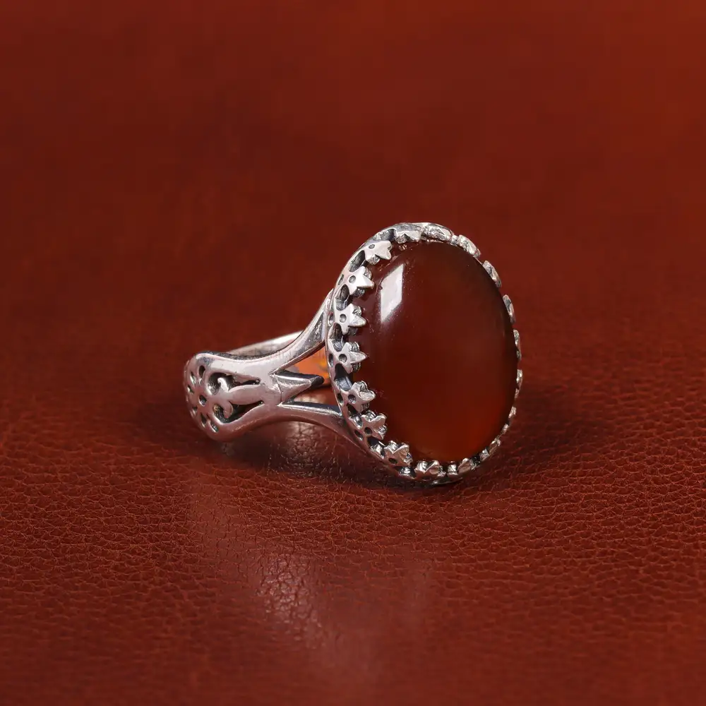 انگشتر عقیق یمن مردانه کد 23853