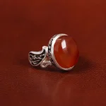 انگشتر عقیق یمن مردانه کد 23856