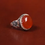 انگشتر عقیق یمن مردانه کد 23858