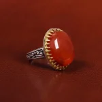 انگشتر عقیق یمن مردانه کد 23864