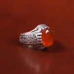 انگشتر عقیق یمن مردانه کد 23871