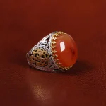 انگشتر عقیق یمن مردانه کد 23872