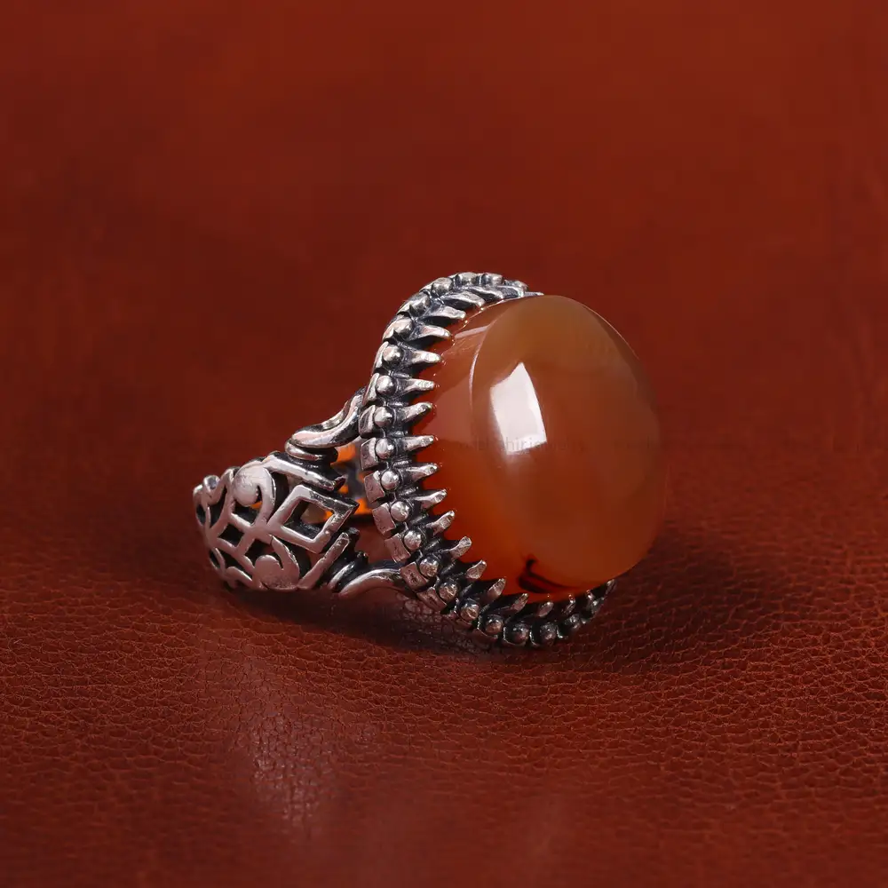 انگشتر عقیق یمن مردانه کد 23877