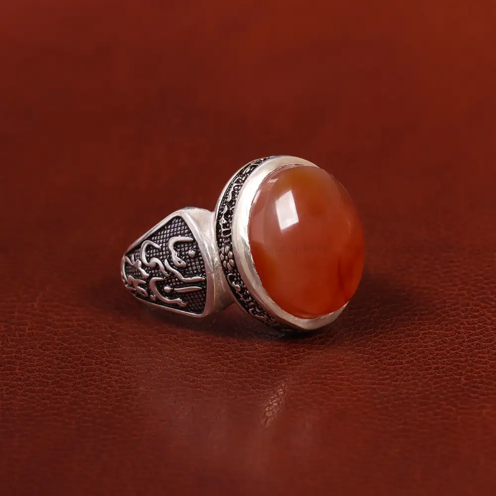 انگشتر عقیق یمن مردانه کد 23880