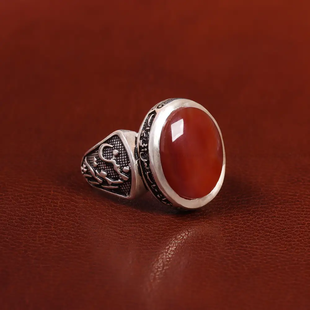 انگشتر عقیق یمن مردانه کد 23882