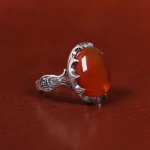 انگشتر عقیق یمن مردانه کد 23885