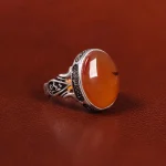 انگشتر عقیق یمن مردانه کد 23887