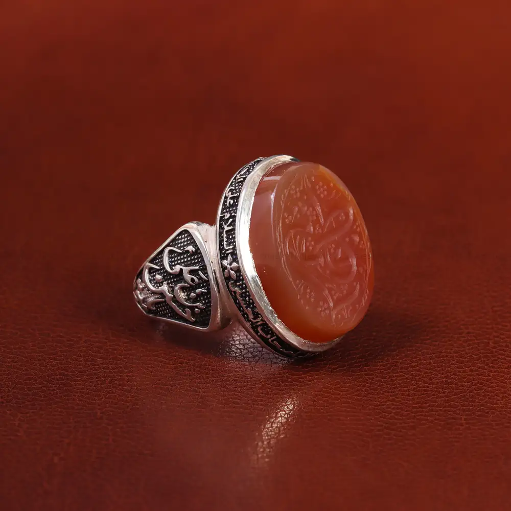 انگشتر عقیق یمن مردانه کد 23895