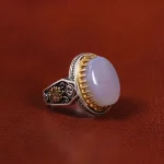 انگشتر عقیق سوسنی مردانه کد 23902