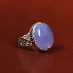 انگشتر عقیق سوسنی مردانه کد 23906