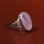 انگشتر عقیق سوسنی مردانه کد 23908