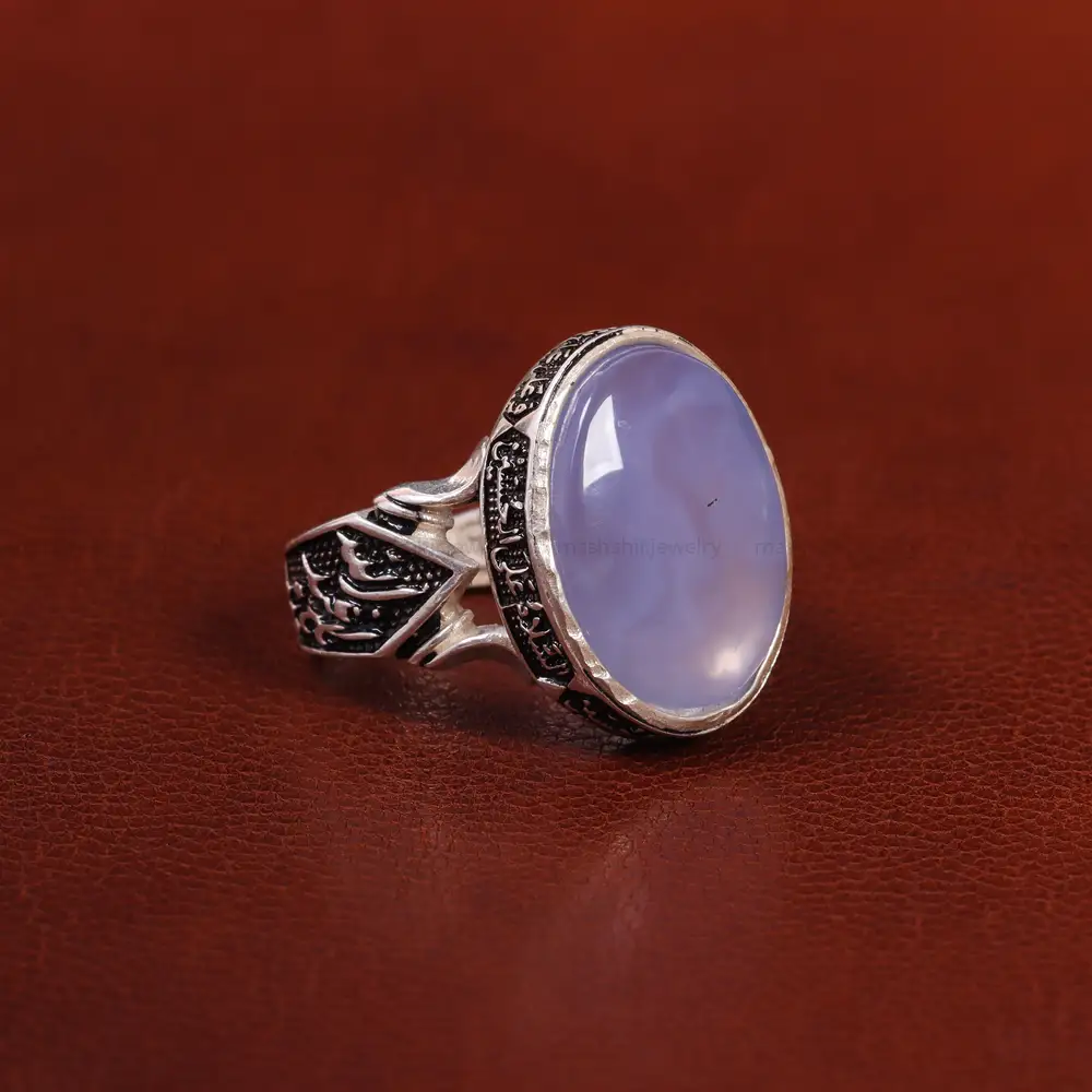 انگشتر عقیق سوسنی مردانه کد 23914