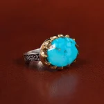 انگشتر فیروزه شجری مردانه کد 23945