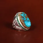 انگشتر فیروزه شجری مردانه کد 23946