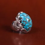 انگشتر فیروزه شجری مردانه کد 23987