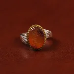 انگشتر عقیق مردانه کد 23394