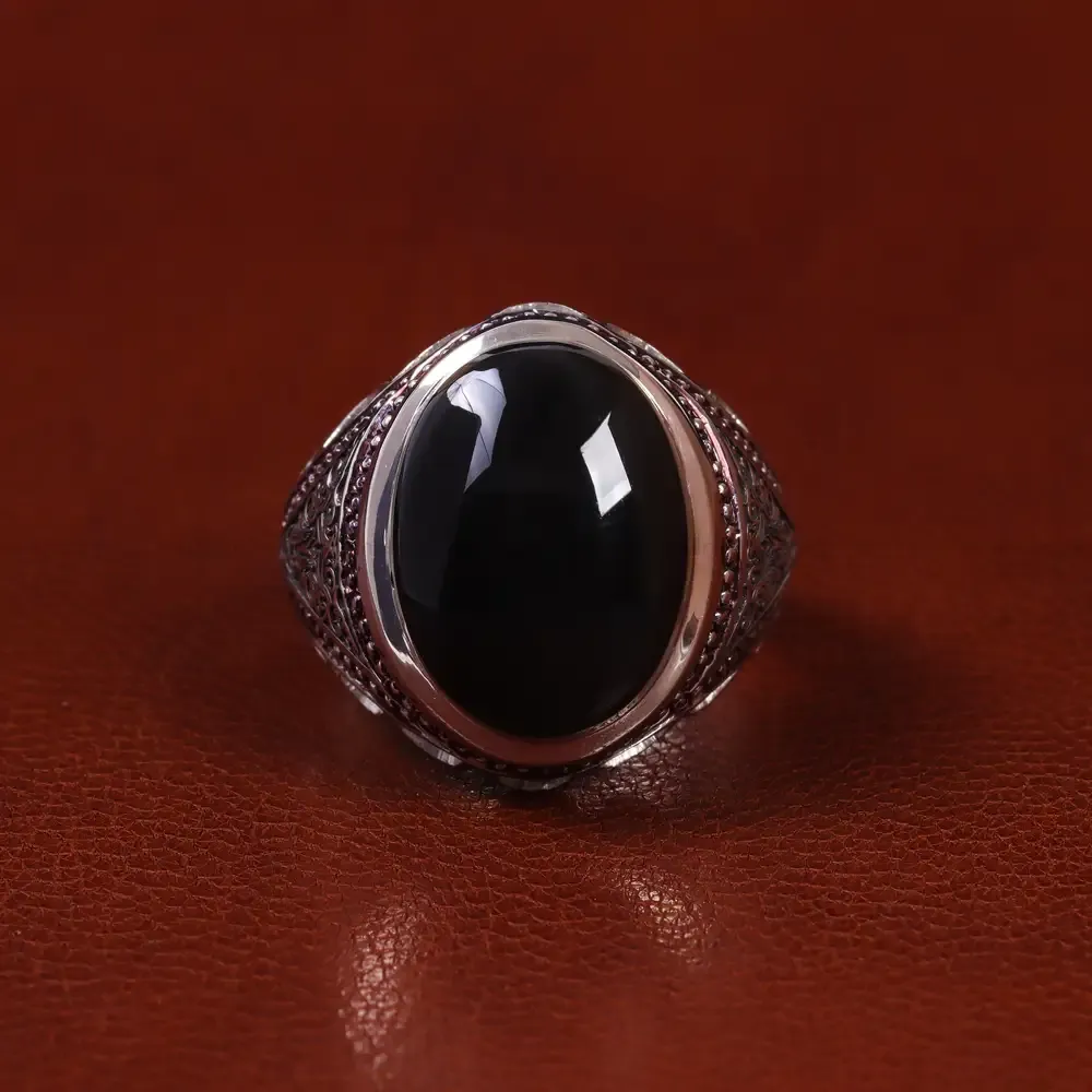 انگشتر عقیق یمن مردانه کد 23549