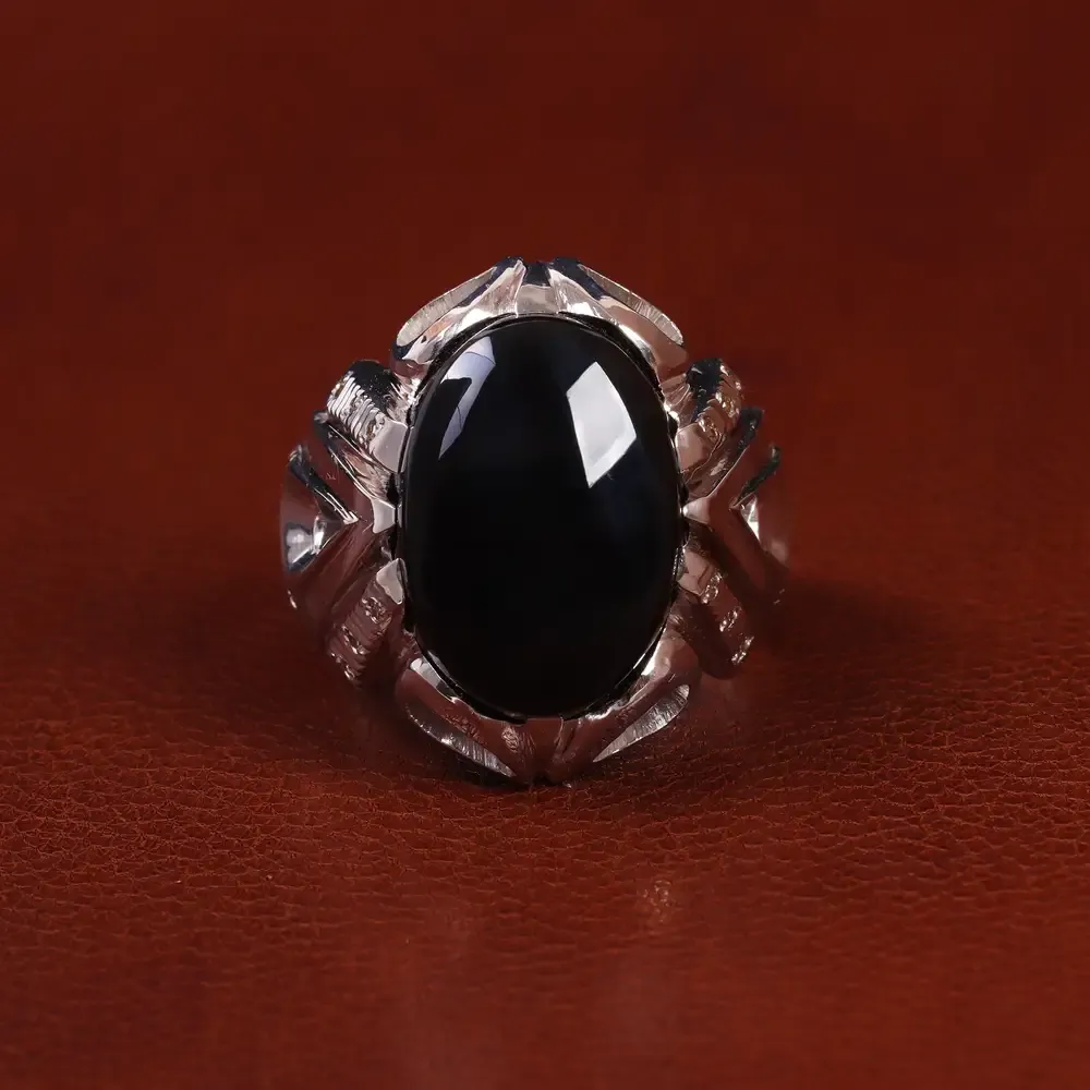 انگشتر عقیق یمنی مردانه کد 23551