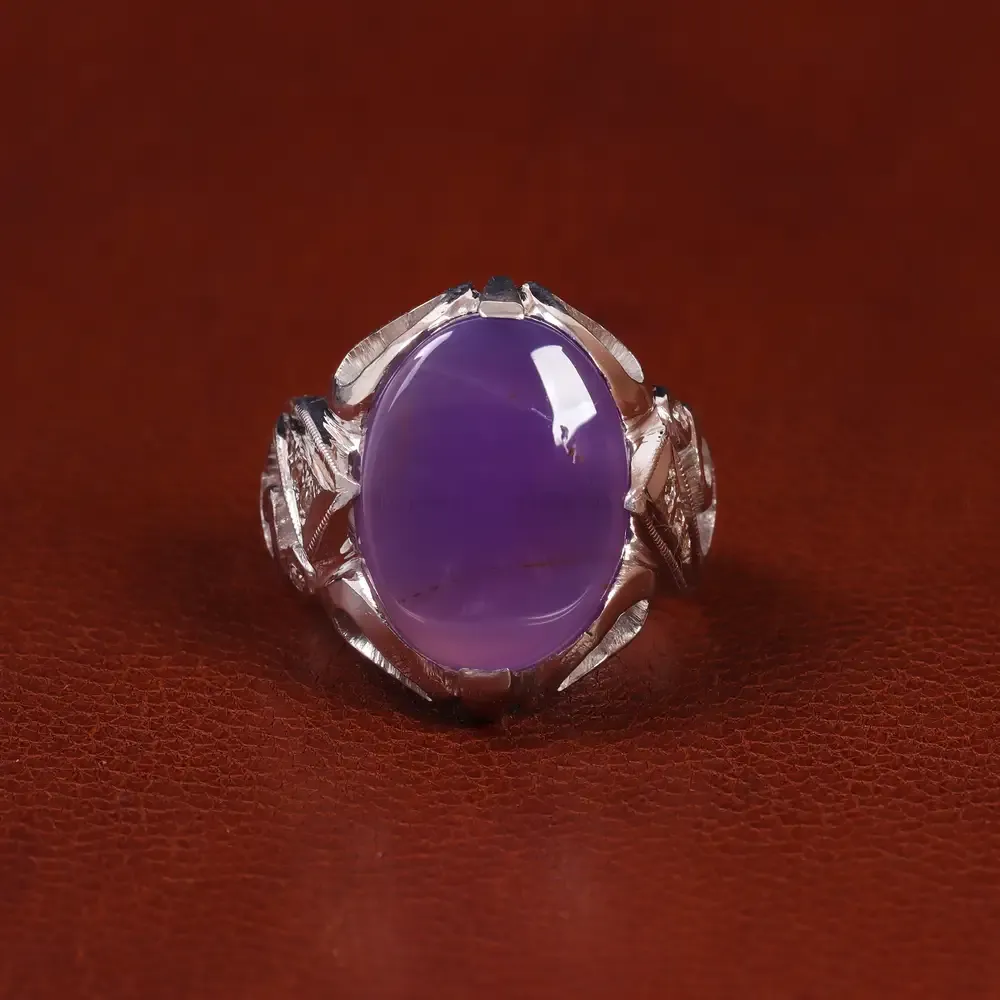 انگشتر عقیق سوسنی مردانه کد 23552