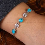 دستبند فیروزه زنانه کد 23577