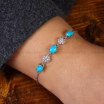 دستبند فیروزه زنانه کد 23584