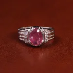 انگشتر یاقوت سرخ مردانه کد 23610