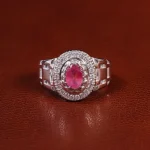 انگشتر یاقوت سرخ مردانه کد 23614