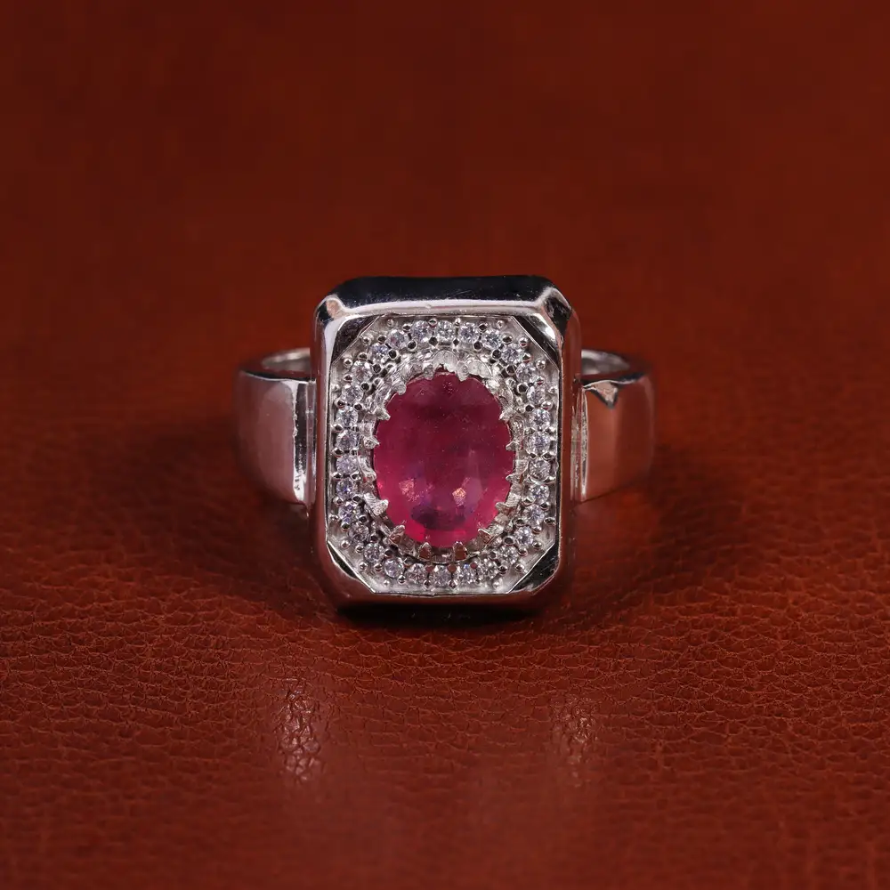 انگشتر یاقوت سرخ مردانه کد 23616