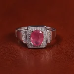 انگشتر یاقوت سرخ مردانه کد 23617