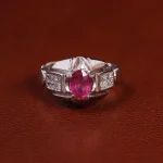 انگشتر یاقوت سرخ مردانه کد 23624