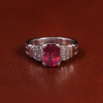 انگشتر یاقوت سرخ مردانه کد 23625