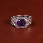 انگشتر آمیتیست مردانه کد 23631