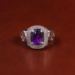 انگشتر آمیتیست مردانه کد 23632