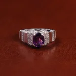 انگشتر آمیتیست مردانه کد 23633