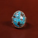 انگشتر فیروزه شجری مردانه کد 23656