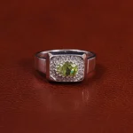 انگشتر زبرجد مردانه کد 23677