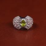 انگشتر زبرجد مردانه کد 23679