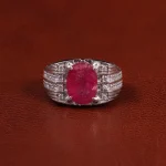 انگشتر یاقوت سرخ مردانه کد 23682