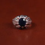 انگشتر یاقوت کبود مردانه کد 23686