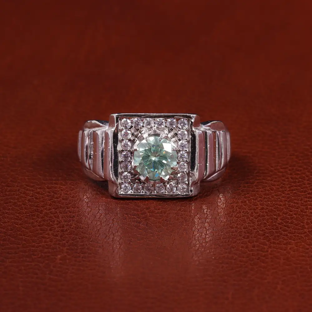 انگشتر مونزانايت مردانه کد 23699