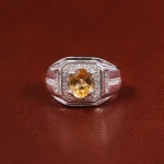 انگشتر سیترین مردانه کد 23718