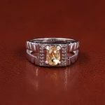 انگشتر سیترین مردانه کد 23724