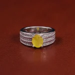 انگشتر یاقوت زرد مردانه کد 23729