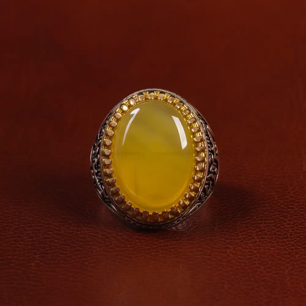 انگشتر شرف الشمس مردانه کد 23802