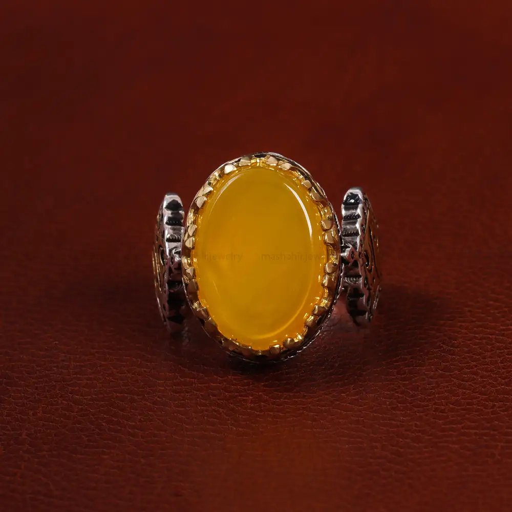 انگشتر شرف الشمس مردانه کد 23829