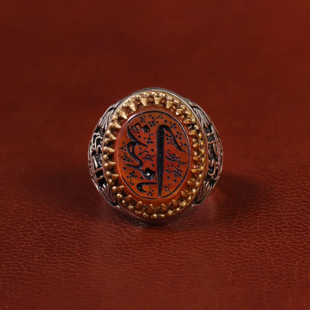 انگشتر عقیق یمن مردانه کد 23838